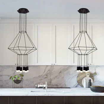 Nordisk led-lys og nordisk lampe glans suspension belysning lys køkken inventar stue vedhæng lys soveværelse hængende lampe