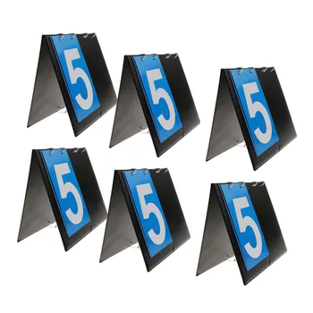 6pieces 2-Digitale Bærbare bordplade Resultattavle For Basketball Blå