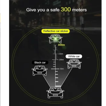 Bil reflekterende tape, self-adhesive3D reflekterende gecko klistermærker sikkerhed advarsel, udsmykning bil, der dækker ridser