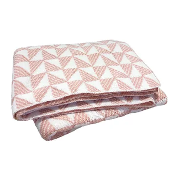 Nordisk dekorative strikkede tæpper pink sofa hotel hjem smide tæpper til bed Geometriske kreativitet bed spredes Store tørklæde sjal