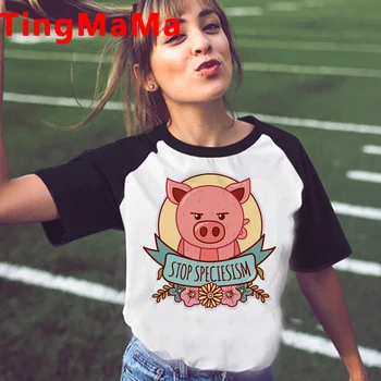 Vegansk t-shirt kvindelige ulzzang grafiske tees kvinder plus size t-shirt top tees tumblr kawaii
