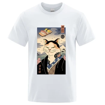 2021 Nekoyo-E Tegnefilm Sjove Mønster T-Shirt Til Mænd Hud-Venlige Mærke Streetwear Fritid Løstsiddende Tøj Harajuku Animationsfilm Mand, T-Shirts