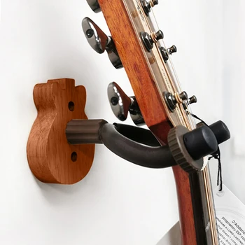 Træ-Vægbeslag Guitar Krog Bøjle Holderen Forsyninger Guitar Beskyttende Bas Silikone Til Akustisk Ukulele