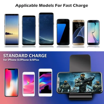 10W Draadloze Oplader Hurtigt Oplade Dock Voor Samsung S10 S20 Hurtig Opladning Stå Pad Voor Iphone SE2 11 Pro xs Antal Xr-X 8
