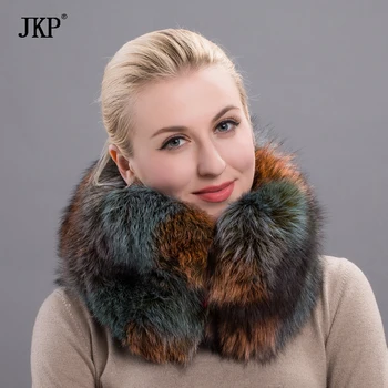 JKP kvinders ægte pels tørklæde naturlige vinter ræv pels krave warm-up warm russisk mode, elegant kvinders mode tørklæde HW-10