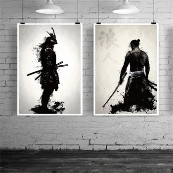 Japansk Samurai Lærred Plakater HD Stående Udskriver Væg Kunst Billede med Hjem Dekorative Maleri Værelse Wall Decor Ikke Ramme Cuadros