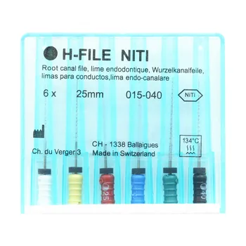 10 Pakker Dental H-FIL NiTi Fleksibel 21/25mm Endo rodbehandling Filer Hånd Brug Endodontic Wurzelkanalfeile Limas Para Conductos