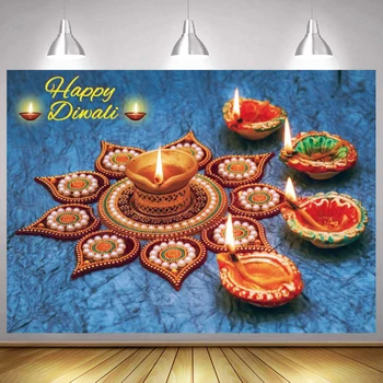 दिवाली Diwali-Festivalen Dekoration Baggrund Festival af Lys Fotografering Baggrund Marigold Farverige Krystaller Photo Booth Rekvisitter