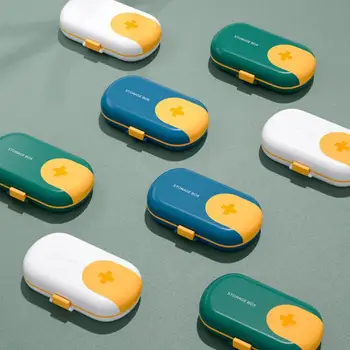 Mini Bærbare Pille Boks til At Bære Med Dig Holdbart Plast Pille opbevaringsboks Vandtæt Og Fugt-bevis Forseglet Pill Box
