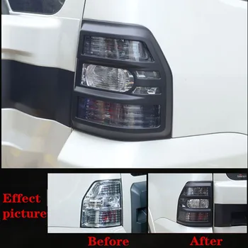 2pc Mat baglygte Cover Til Mitsubishi PAJERO 2007 -2020 Baglygte Ramme Styling Tilbehør til Bilen Beskyttelse af Sort ABS