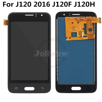 Kan Justere Lysstyrken J1 2016 LCD-For Samsung J1 2016 Vise J120 J120F J120M J120H LCD-Digitizer Touch Screen Montering J120f
