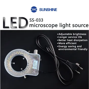 Solskin SS-033 LED Mikroskop Lys Kilde Enkelt Cylinder Kikkert Stereo-Mikroskop Ring Lampe Integreret LED-Lys Ring