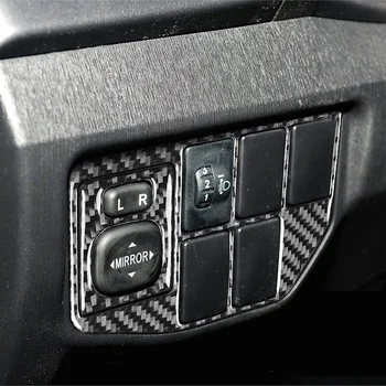 For Toyota Prius 2012-Carbon Fiber Spejl Kontrol Forlygte Skifte Justere Dække Trim Mærkat Tilbehør til Bilen, VENSTRESTYREDE
