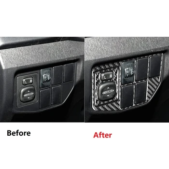 For Toyota Prius 2012-Carbon Fiber Spejl Kontrol Forlygte Skifte Justere Dække Trim Mærkat Tilbehør til Bilen, VENSTRESTYREDE