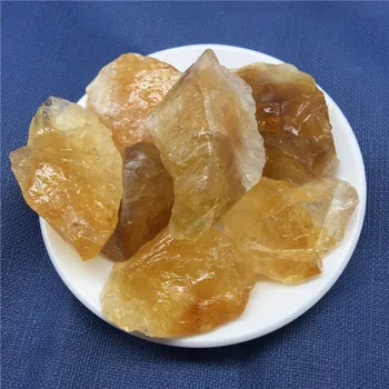 1stk Naturlig citrin crystal Brasilianske Topas Væltede Sten Rock Kvarts Rå Mineraler Prøve Gemstone Reiki Chakra Indretning gave
