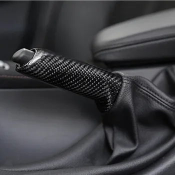 Ægte Carbon Fiber Bremse Håndbremse Håndtag Dæksel TIL BMW E46 E90 E92 F30 F32 F80 Håndbremse Greb Bremse Håndtag Indvendigt Tilbehør