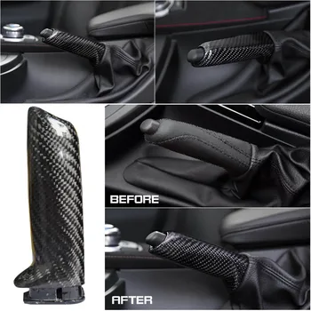 Ægte Carbon Fiber Bremse Håndbremse Håndtag Dæksel TIL BMW E46 E90 E92 F30 F32 F80 Håndbremse Greb Bremse Håndtag Indvendigt Tilbehør