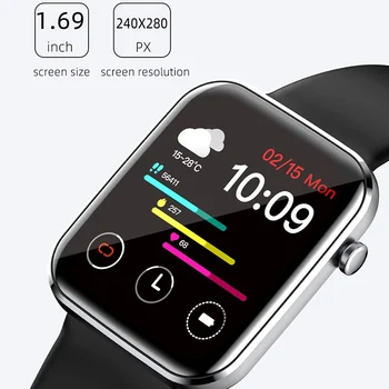 Smart Ur Vandtæt Fitness Sport Ur med puls Tracker Ringe/e-mail Påmindelse Bluetooth Smartwatch Til Android, iOS Telefon