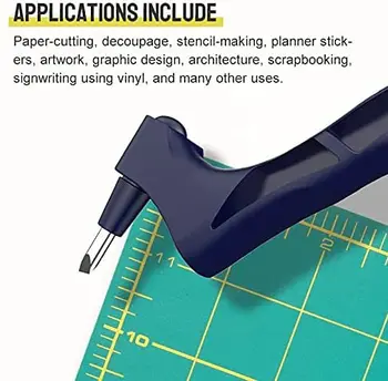 Håndværk skærende værktøj Hånd-holdt gravering kniv i 360 graders roterende kniv til papir-skæring scrapbooking