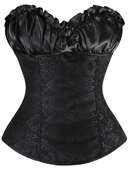 Bustier Korset Kvinder Vintage Beige Gothic Black Lace Up Steampunk Bandage Stram Body Shaping Sexet Toppe Retro Corselet Korsetter