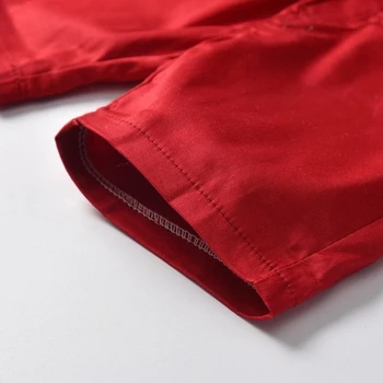 Børn Drenge Passer Sommer Tøj Sæt Barn Bomuld Plaid Shirt +Røde Shorts Spædbarn Baby Samlede Stribede Korte Bukser