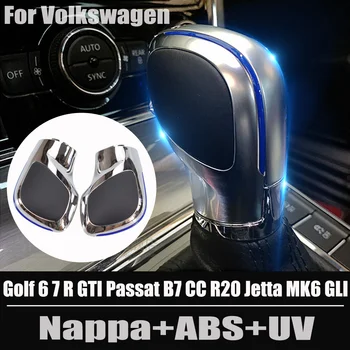 Automatisk Gear Shift Knappen For Volkswagen VW Golf 6 7 R GTI Passat B7 B8 CC R20 Jetta MK6 GLI ABS Læder Holde Armen Knappen Skift
