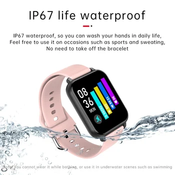 T82 Smart Ur 1.55 tommer Touch-Skærm i Farver Smart Armbånd pulsmåler Blodtryk Beskeder Påmindelse Sport WristWatc