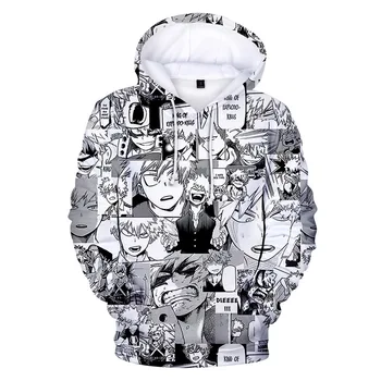2020 Populære Anime Mænd Hoodie Min Helt den Akademiske verden Hættetrøjer Mænd ' s Street og Casual Sweatshirt Bakugou Hip Hop College Boy Pullover