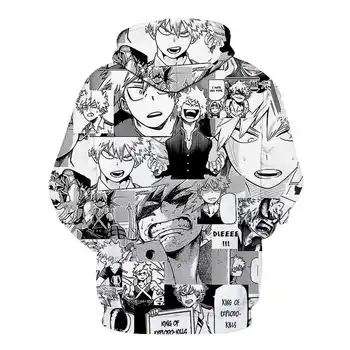 2020 Populære Anime Mænd Hoodie Min Helt den Akademiske verden Hættetrøjer Mænd ' s Street og Casual Sweatshirt Bakugou Hip Hop College Boy Pullover