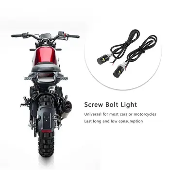 2stk Skrue Bolt LED Nummerplade Lys Aluminium Lampe Bageste Hale Lys til Motorcykel, Lastbil, Motorcykel, ATV Cykel SUV