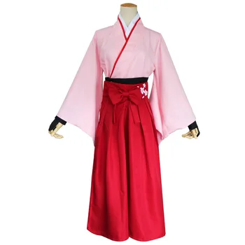Anime FGO Sakura Sabel Okita Souji Kendo Uniform Cosplay Kostume Komplet Sæt Kimono Halloween Outfit