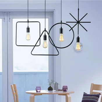 Geometriske Lampe Nordiske Vedhæng Lys Moderne Og Kreative Personlighed Med Et Enkelt Hoved Restaurant, Tøjbutik Stue Gangen Bar