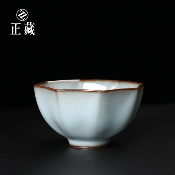 Longquan celadon er blevet indsamlet. LAN Zongmin er Håndlavet glasur Master Cup, keramiske kop te, te-kop