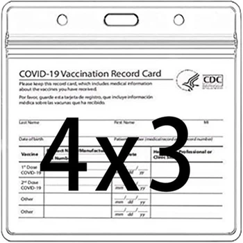 3pcs Vaccination Card Protector 4 X 3 Cm Vaccine Kort Holder Vandtæt