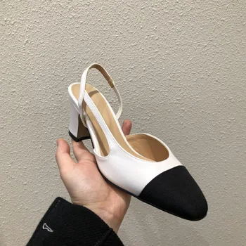 Platform design nye mode kvinders pumper casual damer hvid patent leather studs spidse læder-høj hæl sandaler størrelse 34-42
