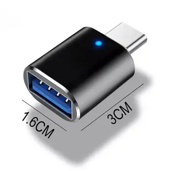 USB-3.1-Type C Adapter USB-C Data Converter med Lys Hurtigt OTG Data Adapter Til Mus, Tastatur, Computer, Telefon U Disk