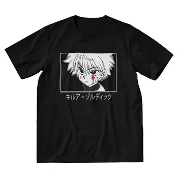 Hunter X Hunter T-shirt Mænd er Harajuku T-Shirt med Korte Ærmer Bomuld Hxh Anime, Manga-Killua Zoldyck Unik Tshirt Tee Top