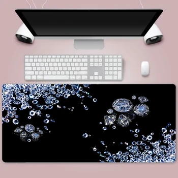 Diamant Musen Pad Gaming musemåtte Stor Gummi Tastatur Computer Mat PC Musemåtte med Lås Kant Game Pad Mus