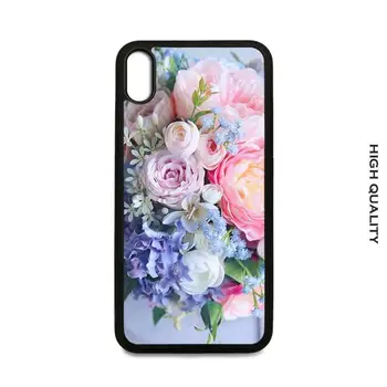 Farverig Blomst Rose Pæon Phone Case For IPhone 12 11 Pro Max antal Xs X Xr 6 6s 7 8 Plus Se 2020 Høj Kvalitet PC Cover