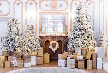 Lyavshi luksus indendørs juletræ gave baby foto studio baggrund juledekoration fotografering baggrund