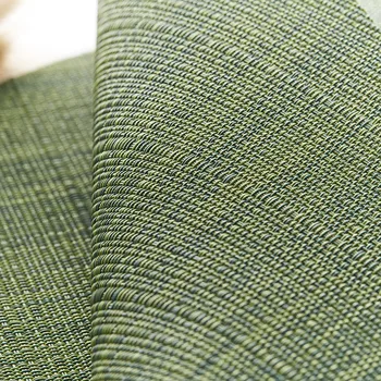 PVC Oval Dækkeserviet spisebord i Mat Textilene Blokeringsfri Isolering Anti Skoldning Bambus Mønster Mode Elegant Dekoration