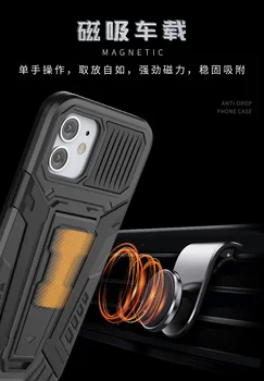 Mode Robust Rustning Anti Falde Telefon Tilfældet For Xiaomi Redmi Note 9 9S Pro Max antal Stødsikkert Usynlige Støtteben-Beskyttelse PC-Dækning