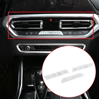 For-BMW 3-Serie G20 G28 2019-2020 Rustfrit Stål, Krom Auto A/C Aircondition på Knappen Mode Cover Sticker