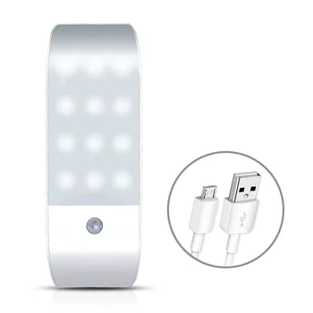 12 LED USB-Genopladelige Køkken PIR bevægelsesføler LED Lys Soveværelse Bærbart Trådløst væglampe Nat Lys LED-Lys til Hjemmet