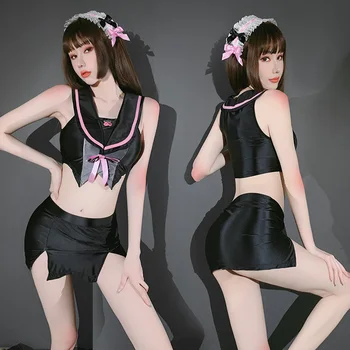Gotisk tøj, erotiske undertøj, erotisk undertøj uniform fristelsen Japanske cosplay cosplay studerende passer til eksotiske tøj
