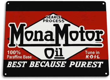 Tin Tegn Mona Motor Olie Metal Sign Gas Olie Auto Garage Tegn Indretning