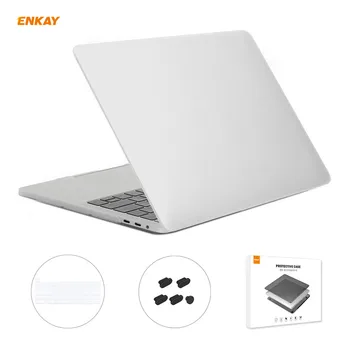 ENKAY A2141 EU Version 3 i 1 Mat Beskyttende cover med TPU Tastatur Film Anti-støv Stik til MacBook Pro 16.1 med Touch Bar