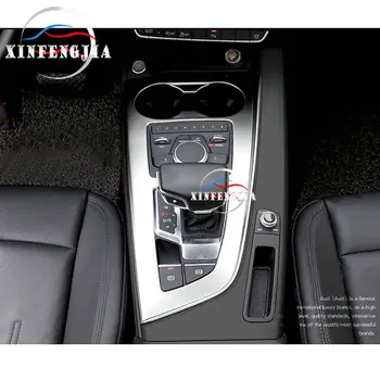 For Audi A4 B9 A5 17-18 Chrome ABS-Center Gear Shift-Knapper, Dekoratør Frame Trim