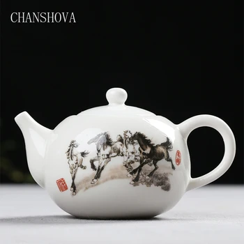CHANSHOVA Flere mønstre Kina Håndlavet porcelæn tepotte 200ML Keramisk tepotte Filter pot traditionel kinesisk te sæt