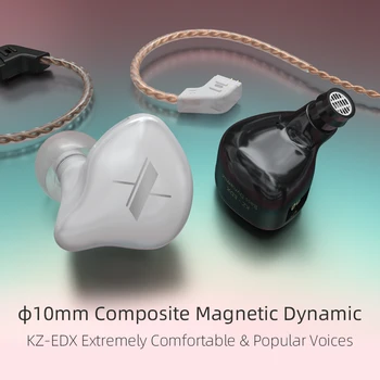 KZ EDX kablede Hovedtelefoner med mikrofon headset gamer micro ørestykke sport earbuds aktive støjreducerende øretelefoner bas højttaler for zs3